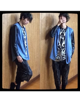 「THE TEST（ザ テスト）のアイテム（その他シューズ）」を使った、サカナカズマさん（メンズ・175cm）の春コーディネート
