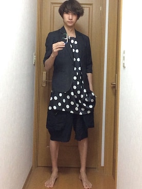 「THE TEST（ザ テスト）のアイテム（パンツ）」を使った、サカナカズマさん（メンズ・175cm）の夏コーディネート