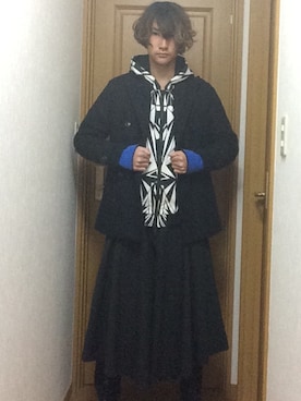 「THE TEST（ザ テスト）のアイテム（パンツ）」を使った、サカナカズマさん（メンズ・175cm）の冬コーディネート