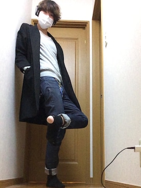 「THE TEST（ザ テスト）のアイテム（ジャケット/アウター）」を使った、サカナカズマさん（メンズ・175cm）の冬コーディネート