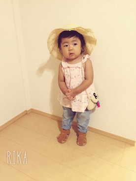 「ドラフトGAP」｜「アイテム（その他）」を使った、rikachunさん（キッズ・80cm）の夏コーディネート
