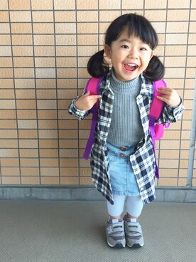 「next（next）のアイテム（スカート）」を使った、yuuuuwa!!!さん（キッズ・90cm）の冬コーディネート