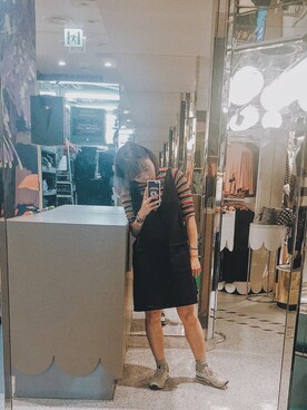 「MONKI（モンキ）のアイテム（つなぎ/オールインワン）」を使った、Ciszeさん（レディース・152cm）の秋コーディネート