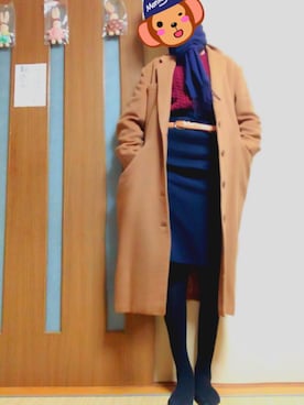 「autumn cashmere（オータムカシミア）のアイテム（トレンチコート、ベージュ系）」を使った、S さん（レディース・170cm）の春コーディネート