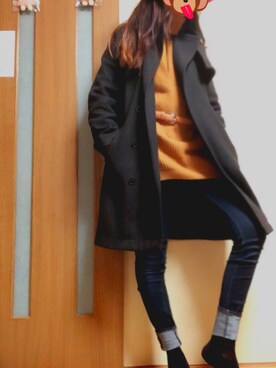 「GAP（ギャップ）のアイテム（ノーカラージャケット）」を使った、S さん（レディース・170cm）の春コーディネート