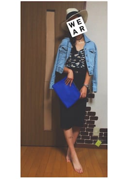 「YEVS（イーブス）のアイテム（バッグ）」を使った、S さん（レディース・170cm）の夏コーディネート