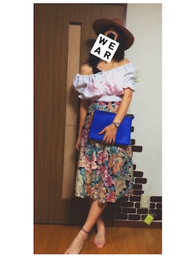 「YEVS（イーブス）のアイテム（バッグ）」を使った、S さん（レディース・170cm）の夏コーディネート