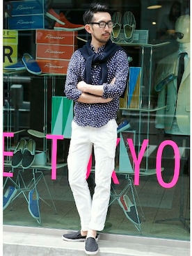 EDIFICE OFFICIALさん（メンズ・177cm）の春コーディネート