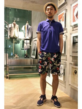 EDIFICE OFFICIALさん（メンズ・177cm）の夏コーディネート