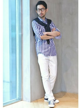 EDIFICE OFFICIALさん（メンズ・177cm）の夏コーディネート