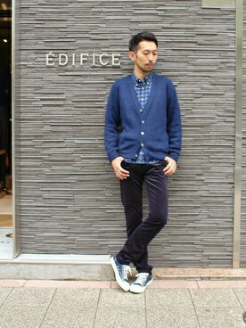 EDIFICE OFFICIALさん（メンズ・177cm）の秋コーディネート