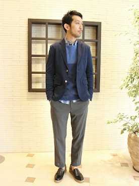 EDIFICE OFFICIALさん(メンズ・177cm)の春コーディネート