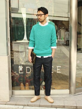 EDIFICE OFFICIALさん（メンズ・177cm）の春コーディネート