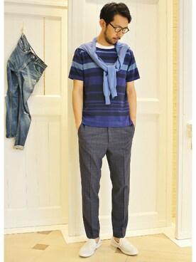 EDIFICE OFFICIALさん（メンズ・177cm）の夏コーディネート