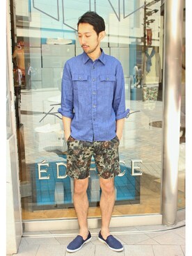 EDIFICE OFFICIALさん(メンズ・177cm)の夏コーディネート