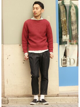 EDIFICE OFFICIALさん（メンズ・177cm）の春コーディネート