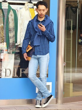 EDIFICE OFFICIALさん（メンズ・177cm）の春コーディネート