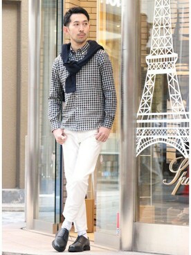 EDIFICE OFFICIALさん（メンズ・177cm）の冬コーディネート