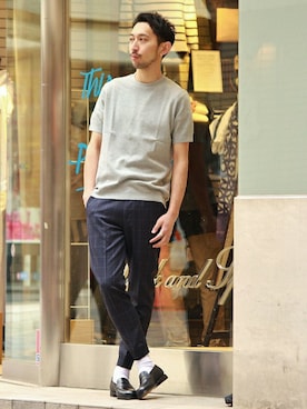 EDIFICE OFFICIALさん（メンズ・177cm）の春コーディネート