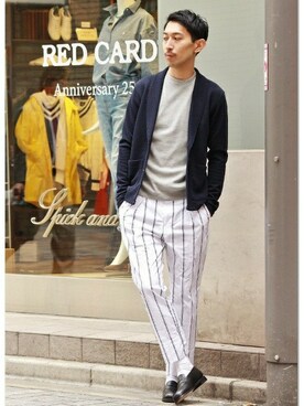 EDIFICE OFFICIALさん（メンズ・177cm）の春コーディネート