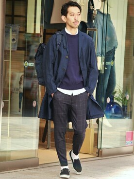 EDIFICE OFFICIALさん（メンズ・177cm）の春コーディネート