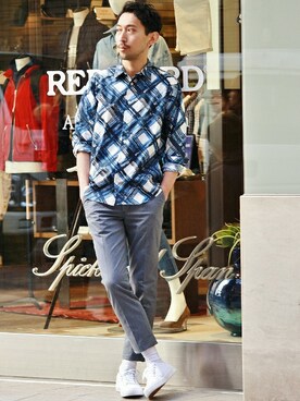 EDIFICE OFFICIALさん（メンズ・177cm）の春コーディネート