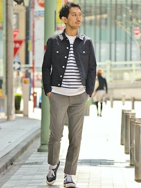 EDIFICE OFFICIALさん（メンズ・177cm）の春コーディネート