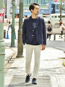 EDIFICE OFFICIALさん（メンズ・177cm）の春コーディネート