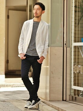 EDIFICE OFFICIALさん（メンズ・177cm）の春コーディネート