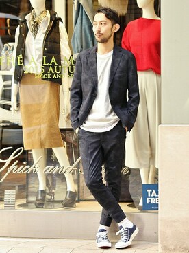 EDIFICE OFFICIALさん（メンズ・177cm）の冬コーディネート