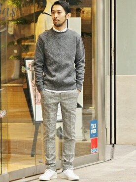 EDIFICE OFFICIALさん（メンズ・177cm）の冬コーディネート