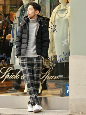 EDIFICE OFFICIALさん（メンズ・177cm）の冬コーディネート