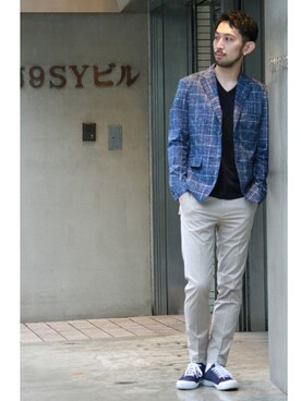 EDIFICE OFFICIALさん（メンズ・177cm）の春コーディネート