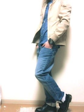「ROPE' PICNIC（ロペピクニック）のアイテム（ジャケット/アウター）」を使った、ATSUSHIさん（メンズ・171cm）の春コーディネート