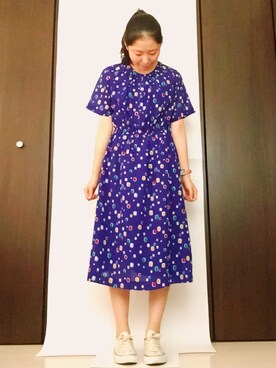 「アイテム（アナログ腕時計、ピンク系）」を使った、juliaさん（レディース・159cm）の夏コーディネート