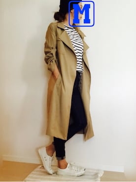 「沖縄」｜「アイテム（トレンチコート）」を使った、M.Mさん（レディース・160cm）の冬コーディネート