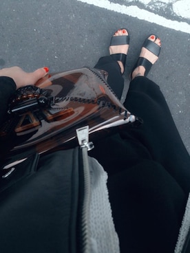 「JOHN LAWRENCE SULLIVAN accessory（ジョンローレンスサリバンアクセサリー）のアイテム（ライダースジャケット）」を使った、大塚 良子さん（レディース・163cm）の春コーディネート