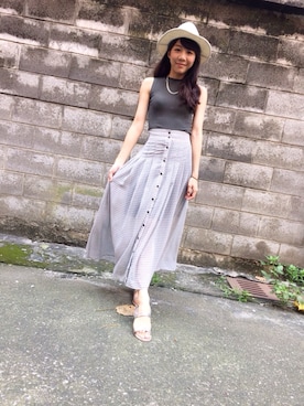 「A dress a day（ア　ドレス　ア　デイ）のアイテム」を使った、togetherさん（レディース・163cm）の夏コーディネート