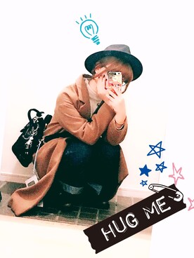 「agnes b.（アニエスベー）のアイテム（サロペット/オーバーオール）」を使った、京極堂さん（レディース・158cm）の冬コーディネート