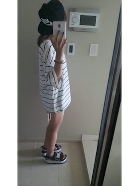「NIKE（ナイキ）のアイテム（キャップ）」を使った、RiRiさん（レディース・156cm）の夏コーディネート