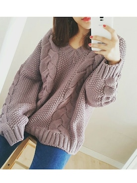 「Vネック」｜RiRiさん（レディース・156cm）の秋コーディネート