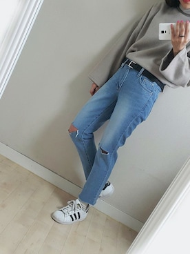 「スーパースター」｜RiRiさん（レディース・156cm）の冬コーディネート