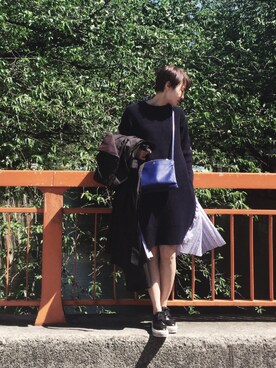 「PRADA（プラダ）のアイテム（モカシン/デッキシューズ）」を使った、tenyouさん（レディース・165cm）の春コーディネート