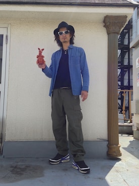 「HIGH LIGHT CAVALET（ハイライトキャバレー）のアイテム」を使った、Atsushi  Yokoyamaさん（メンズ・177cm）の春コーディネート