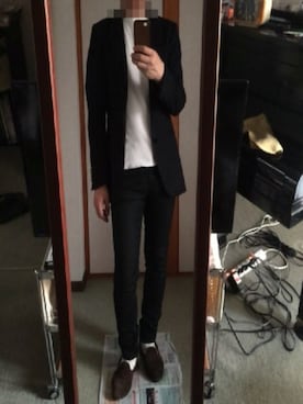 「紺ジャケット」｜「アイテム（ジャケット/アウター）」を使った、Seanさん（メンズ・165cm）の春コーディネート