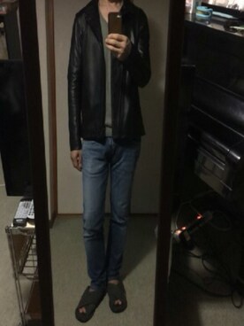 「OURET（オーレット）のアイテム（シューズ）」を使った、Seanさん（メンズ・165cm）の春コーディネート