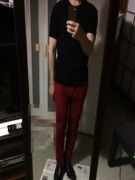 「タイトシルエット」｜「アイテム（ブーツ）」を使った、Seanさん（メンズ・165cm）の夏コーディネート