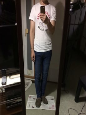 「NANO universe（ナノユニバース）のアイテム（モカシン/デッキシューズ）」を使った、Seanさん（メンズ・165cm）の夏コーディネート
