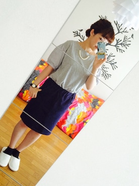 「URBAN RESEARCH（アーバンリサーチ）のアイテム（バレッタ/ヘアクリップ）」を使った、こはる。さん（レディース・155cm）の夏コーディネート