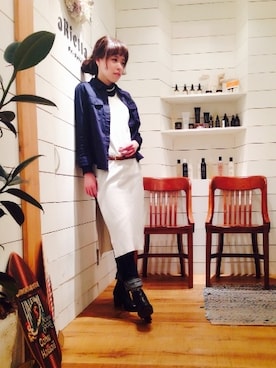 「stradivarius（ストラディバリウス）のアイテム」を使った、aRietta   hirokoさん（レディース・158cm）の春コーディネート